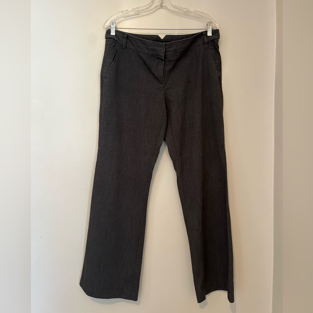 12P Wide Leg Dress Pants – Trousers, Heather Gray, Adjustable Waist, Pockets!